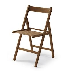 Yelloo - Chaise LIBRO, couleur NOYER, pliable, peu encombrante, en hêtre massif - marron Bois massif 950_0