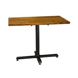 Antic Line Créations Table bistro cirée L100*60*H75 épaisseur plateau 2.5 cm - marron Bois massif CS1069_0