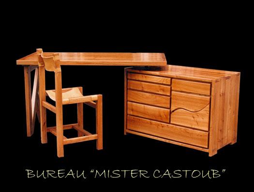 Bureau avec caisson en orme massif - mister casctoub_0