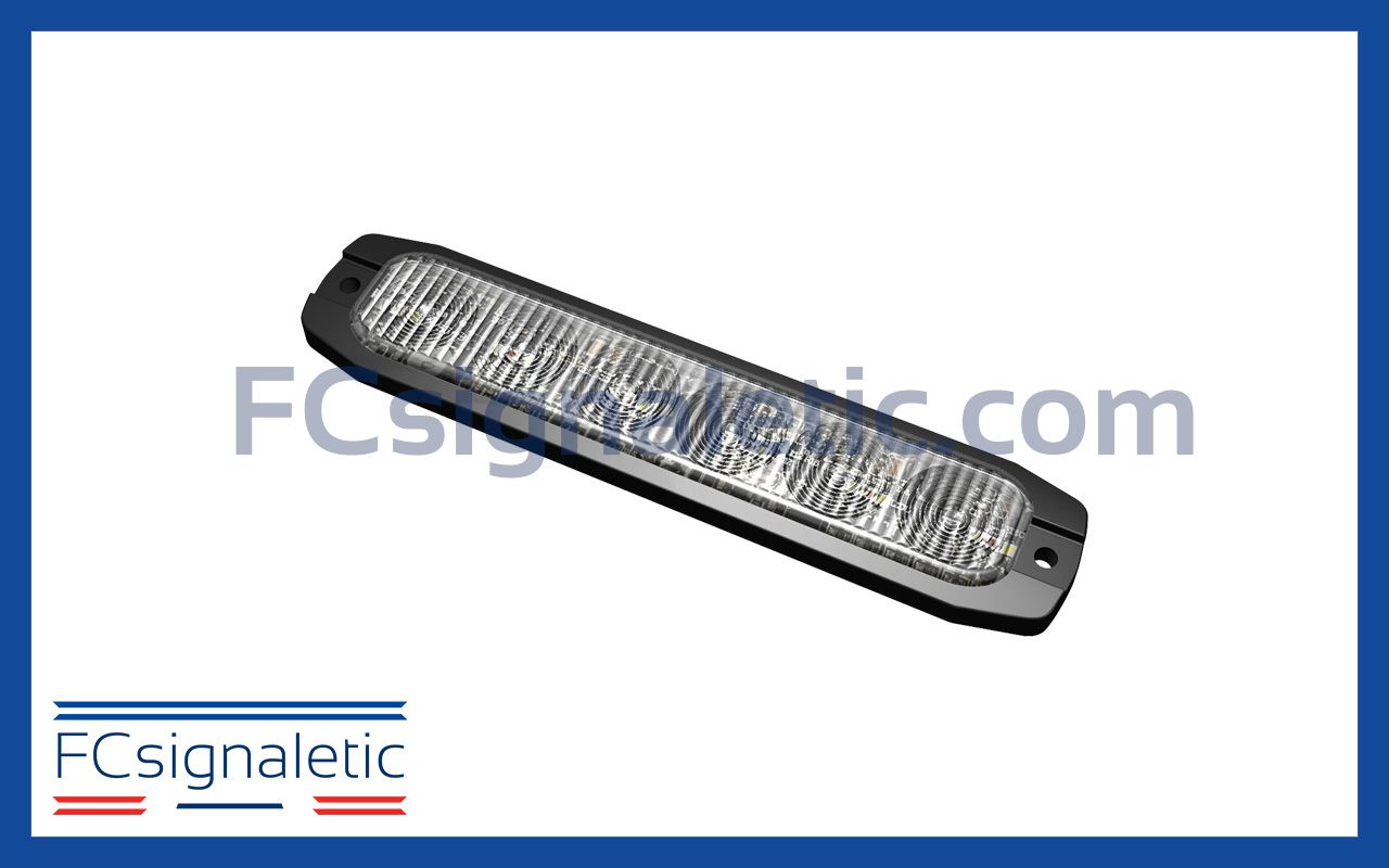 Feu de pénétration 6 LED tricolore bleu orange blanc ultra fin FIN6 911 SIGNAL 022701WBA_0