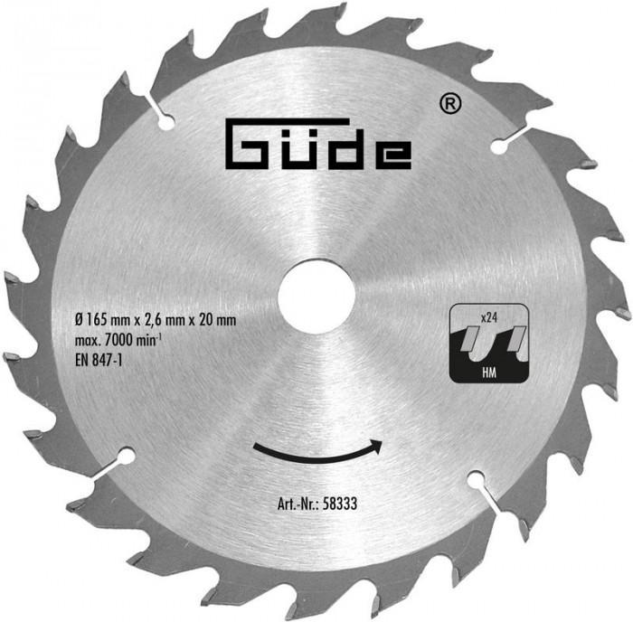 Lame de scie carbure - 165 x 20 mm - 24 dents pour scie g58232_0