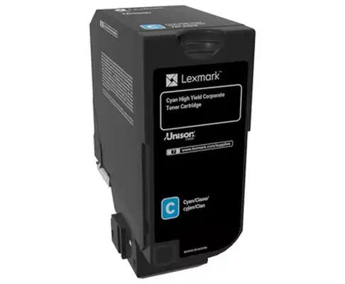Lexmark 74C2HCE Cartouche de toner 1 pièce(s) Original Cyan_0