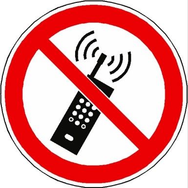P013sol - Marquage au sol pour entrepôt - Direct Signalétique - Sticker Ø 500 mm - Téléphones Portables Interdits_0