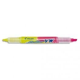 PILOT SURLIGNEUR DOUBLE POINTE SPOTLITER BEGREEN - COULEURS ROSE ET JAUNE