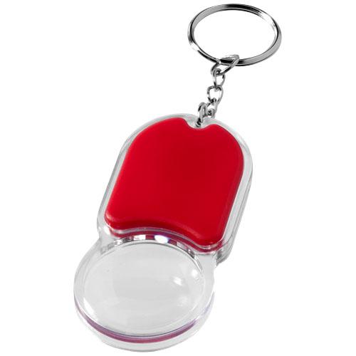 Porte-clés publicitaires - Loupe Zoomy avec lampe torche et anneau métallique 11809502_0