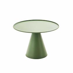 Oviala Business Table basse ronde 60 cm en acier vert cactus - green steel 108802_0