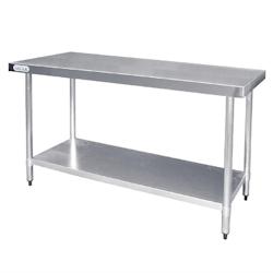 Table de travail Gastronoble Vogue avec étagère 180 x 60cm - inox T378_0