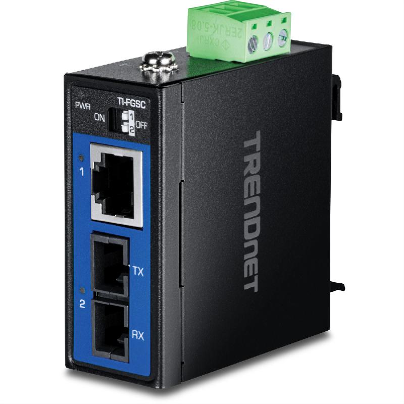 TRENDnet TI-FGSC Convertisseur fibre SC industriel renforcé multimode, 1000 Base-FX 1 km_0