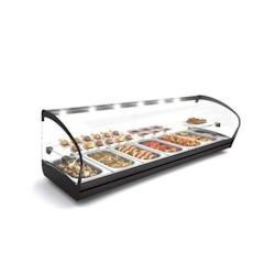 Vitrine chauffante bain marie avec étagère 6 bas GN 1/3 Shark | Sayl - CK26L - noir 718603514922_0