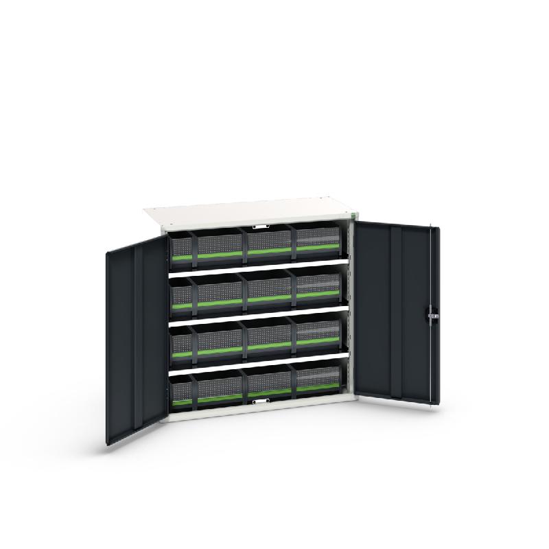 Armoire à bacs Verso - 3 tablettes - 16 bottBox - Dimensions 1050x550x1000mm_0