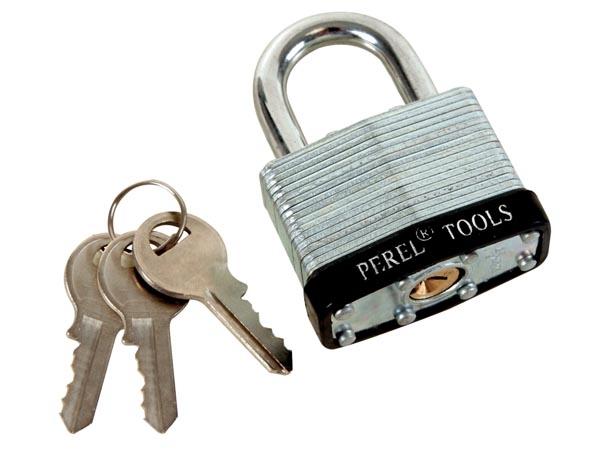 Cadenas laminé 45 mm Velleman SLKL45 - haute sécurité avec anse en acier chromé et système à molettes_0