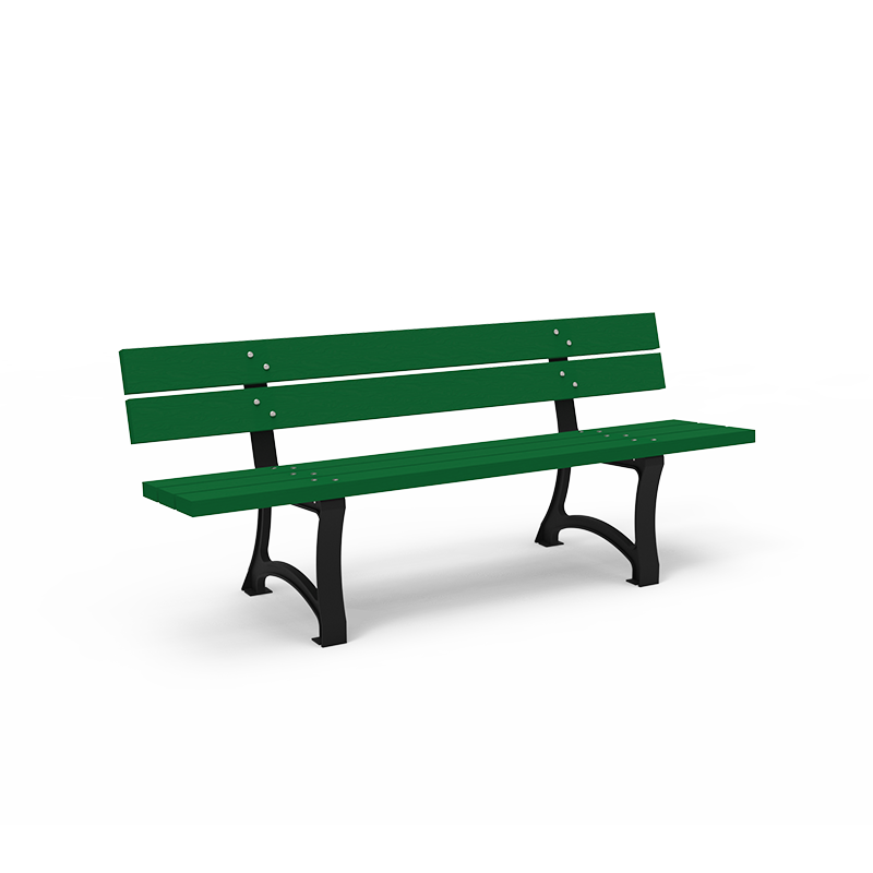 Banc public Fusion - L.1800 mm - Piètement noir - STD-AD-BC-02 - Kit de fixation inclus_0