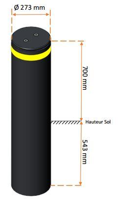 Borne anti-stationnement conforme à la norme NF P 98-310