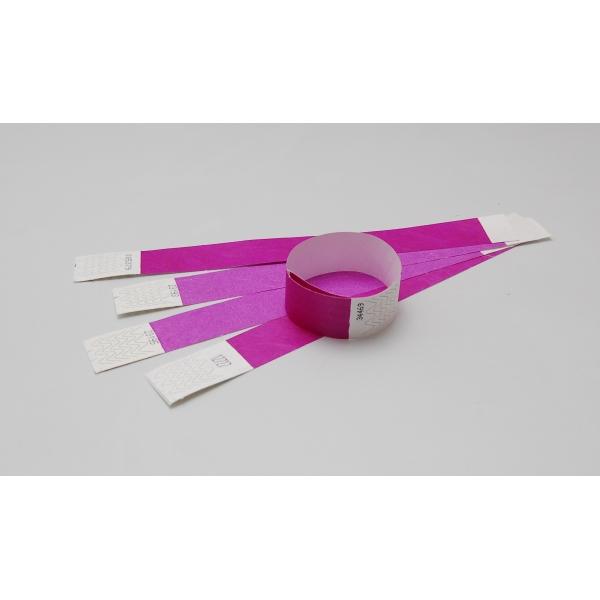 Bracelets Tyvek vierges - Violet (Purple C) - Par 1000, indéchirables et résistants à l'eau_0
