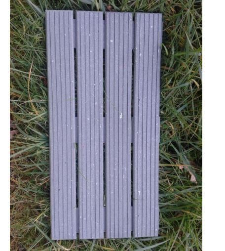 Caillebotis bois 28x28cm - 100% recyclé - Gamme rabotée - CAILL28_0