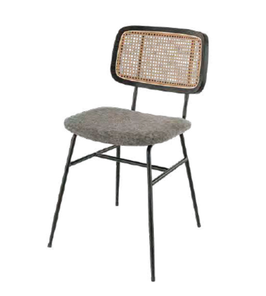 Chaises en métal et tapissées - Noëlia_0