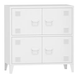 Helloshop26 - Armoire de bureau casier de bureau meuble de rangement pour salon bureau chambre atelier métallique à 4 portes acier 03_0006326 - 3001_0