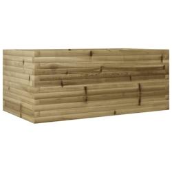 Helloshop26 - Jardinière bac lit surélevé plantes fleurs terrasse jardin 110 x 60 x 45,5 cm bois de pin imprégné marron 02_0037368 - 3000213854725_0