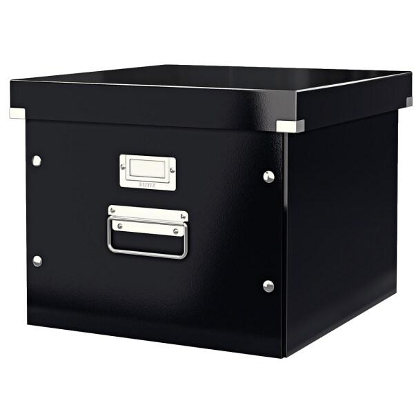 LEITZ Lot de 6 Boîte de rangement Click & Store Wow, format dossiers suspendus, coloris noir - noir 60460095_0