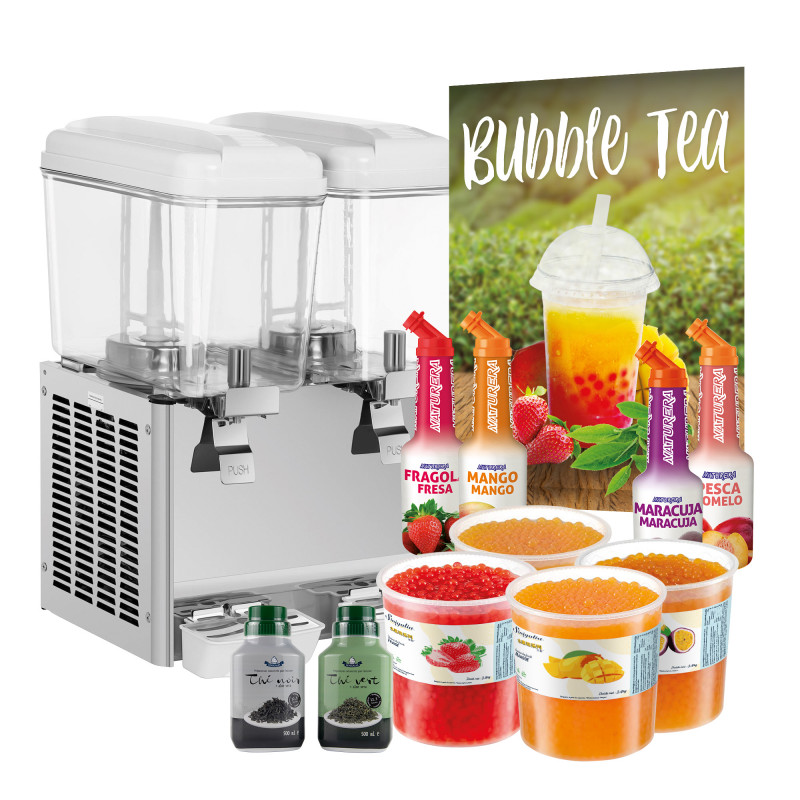 Pack Découverte Machine Bubble Tea BF18X2 - rapide, puissant, simple à utiliser et nettoyer, avec système tropicalisé et 2 bacs indépendants_0