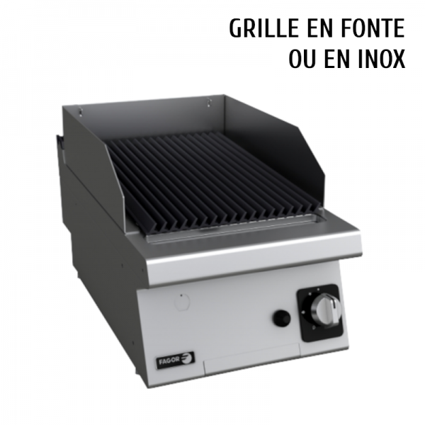 Petit grill charcoal gaz Fagor série 700 - BG7-05-NG - Acier inoxydable AISI 304 - 8.1 KW - Surface de cuisson 17,72 dm²_0