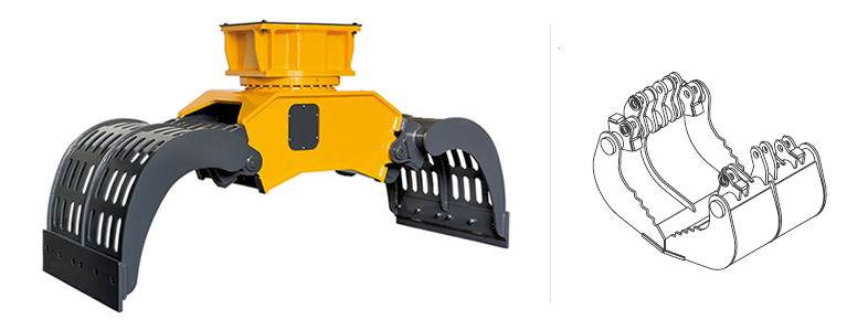 Pinces multi grab IMG 1200L - Indeco Ind. Spa - pour tri, démolition, manutention et chargement_0