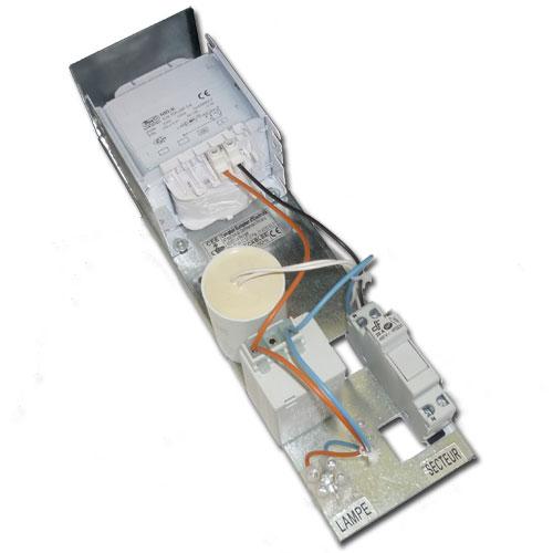 Platine d'alimentation 400W vapeur de mercure - 322x92x87mm avec ballast et condensateur_0