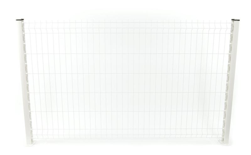 Poteau de clôture à encoches blanc - Hauteur 0,67 m_0