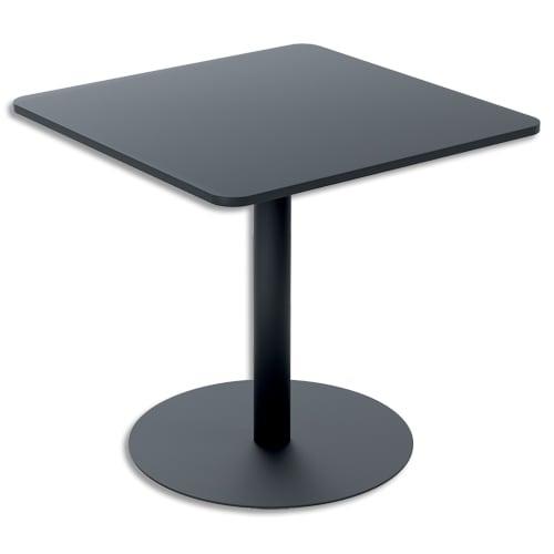 PPF Table de réunion carrée noire - Modèle TRCROS8080M.01_0