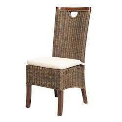 ROTIN DESIGN chaise Racine osier moka 105 x 45 x 58 cm - 3760239961172_0