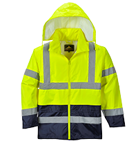 Veste de pluie hi-vis bicolore   jaune noir h443, 5xl_0