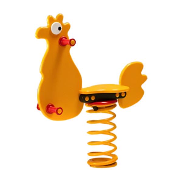 Jeu sur ressort poule - 2 à 12 ans - Structure en polyéthylène - Certifié EN 1176_0