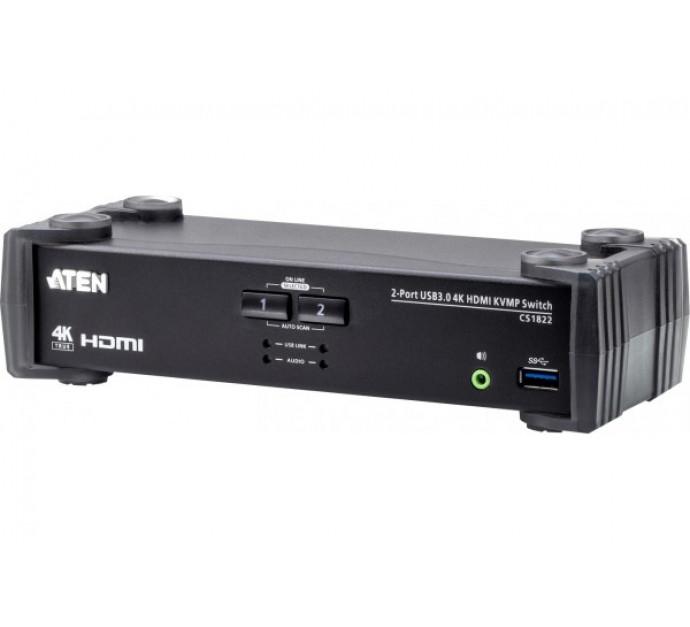 Aten cs1822 kvm hdmi 4k/usb 3.0 2 ports + audio réf.261822_0