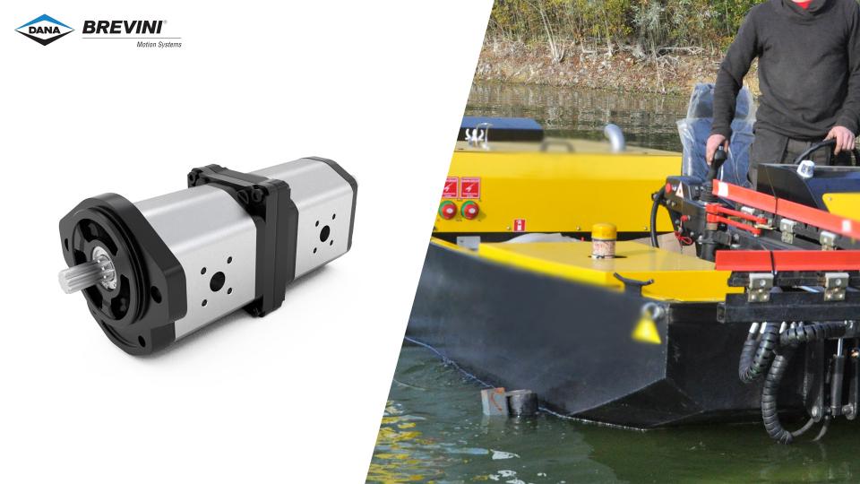 Bateau faucardeur d'encombrement réduit, avec pompe à engrenages pour opérations d'arrachage, de faucardage ou de ramassage de déchets_0