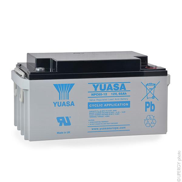 BATTERIE PLOMB AGM YUASA NPC65-12 12V 65AH M6-F_0