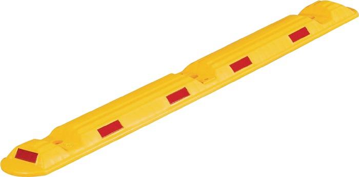 Bordure en polypropylène carbonate jaune - L1170xl150xH50mm avec bandes réfléchissantes rouges et matériel de fixation inclus_0