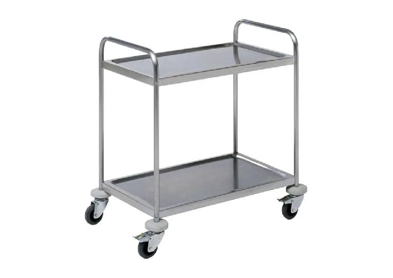 Chariot inox 2 plateaux - dim. Ext. L x l x h (mm) : 850 X 540 X 940_0