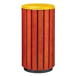Rossignol - Corbeille couvercle plein 80L ZENO PROTEC - jaune - jaune Bois manufacturé 57592_0