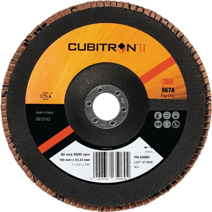 Disque à  lamelles Cubitron™ II 967A D. 125 mm granulation 40+ plat INOX granulation céramique CO 3M_0