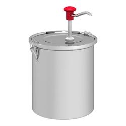 Distributeur de Sauce 5 litres à Poussoir en Inox 18/10 - Gastro M - 0698142311735_0