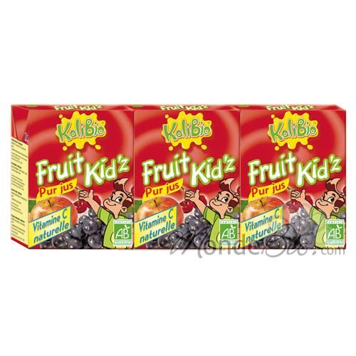 KALIBIO - FRUIT KID'Z COCKTAIL POMMES RAISIN TETRA 3 BRIQUETTES DE 20CL