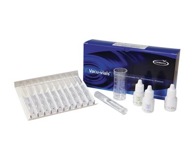 Kit d'analyse instrumentale de l'Ammonium, 0-3,00 / 0-60,0 ppm.Type : Vacu-vials. Kit. 30 unités, marque Chemetrics - Ref.: NBC009_0