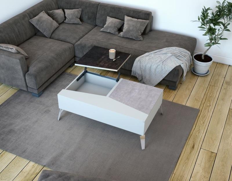 Ora Table basse double dinette plateau relevable_0