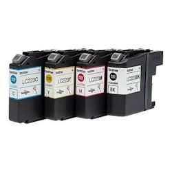 Pack de 4 cartouches d'encre authentique  Brother LC223 Noir et couleurs  - programme SECOND - multicolore 3701352378379_0