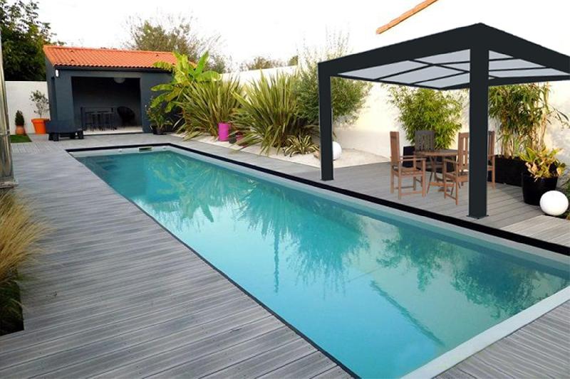Pergola double pan adossée - 5000 / 3000_0