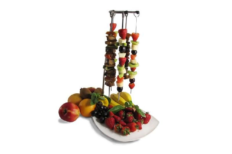 PORTE-BROCHETTES FIL INOX POUR 5 BROCHETTES BRON