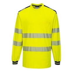 Portwest - T-Shirt PW3 manches longues HV - T185 Jaune / Noir Taille XL - XL textile 5036108303847_0