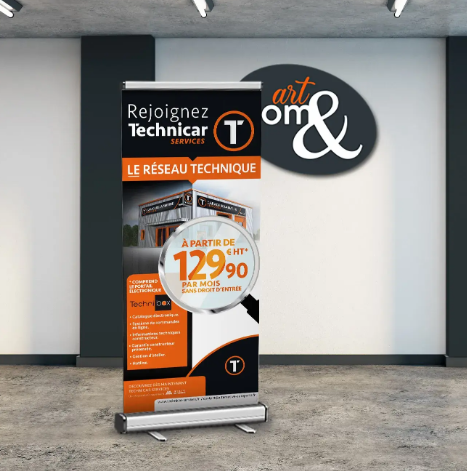 Roll-up personnalisable pour événements éphémères - Idéal pour usage intérieur_0