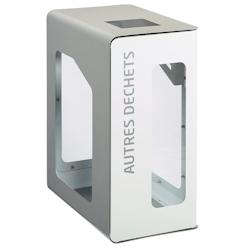 Rossignol - Borne de tri vigipirate support sac 90L CUBATRI - autres déchets blanc/gris - gris métal 55579_0