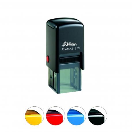 Tampon Printer Shiny S-510 - carré 2 lignes - 12x12 mm - texte gravé au laser_0
